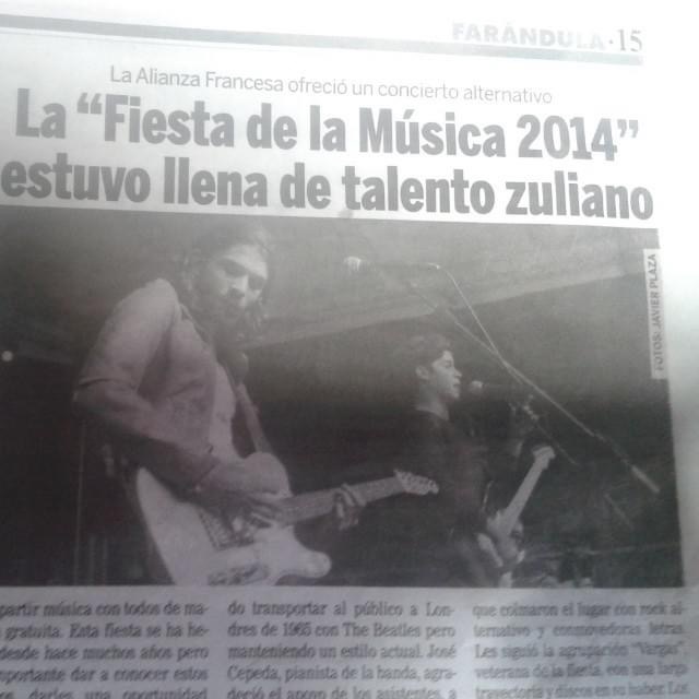 Pazz en un periodico de Zulia